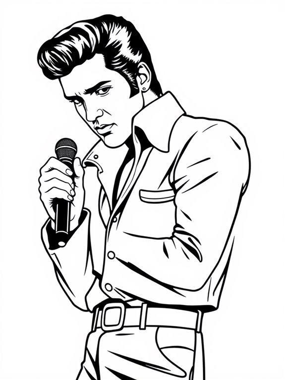 elvis presley coloring activity