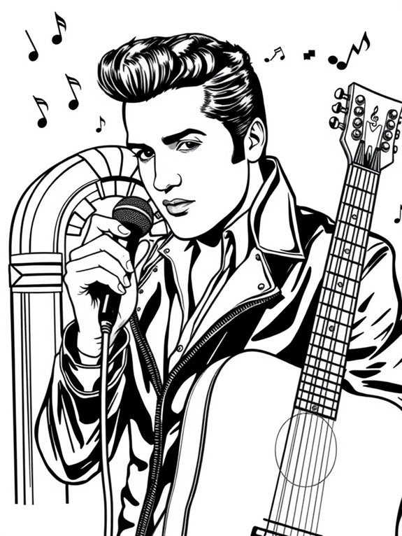 elvis presley coloring page