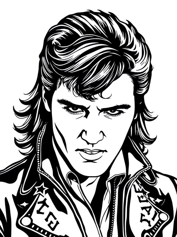 elvis presley coloring page