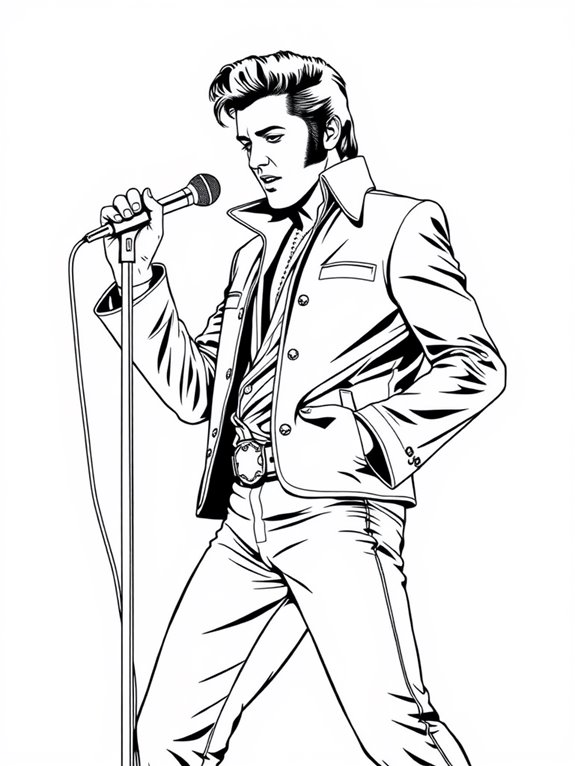 elvis presley coloring page