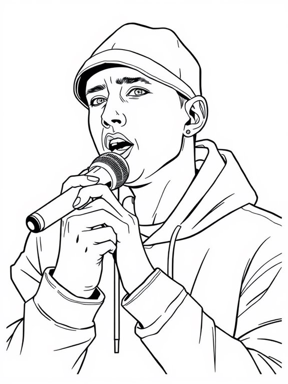 eminem coloring page art