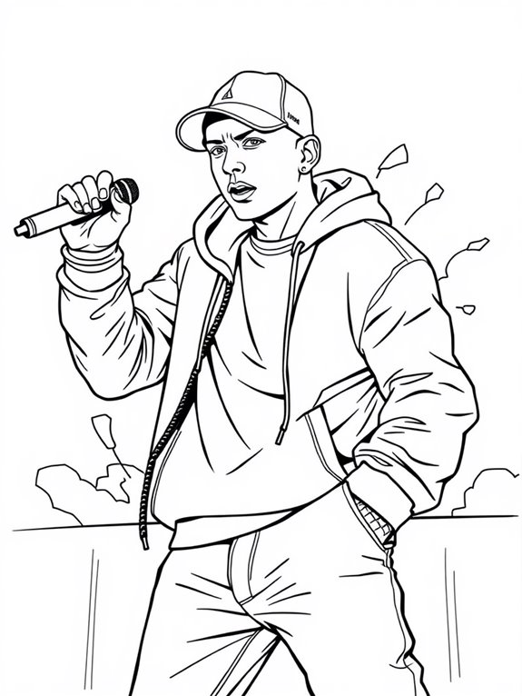 eminem coloring page design