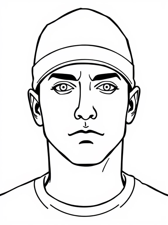 eminem coloring page design