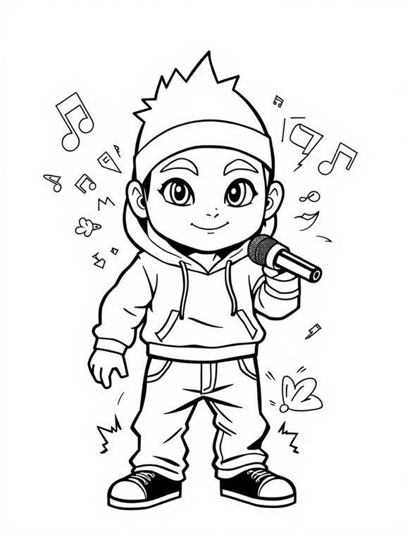 eminem themed coloring page