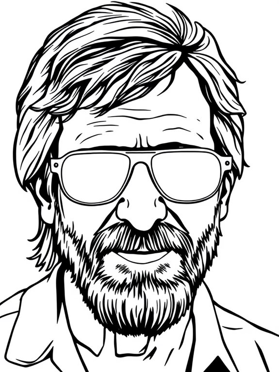 eric clapton coloring page