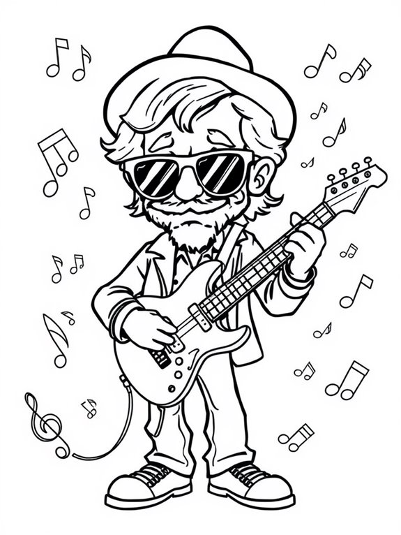 eric clapton coloring page