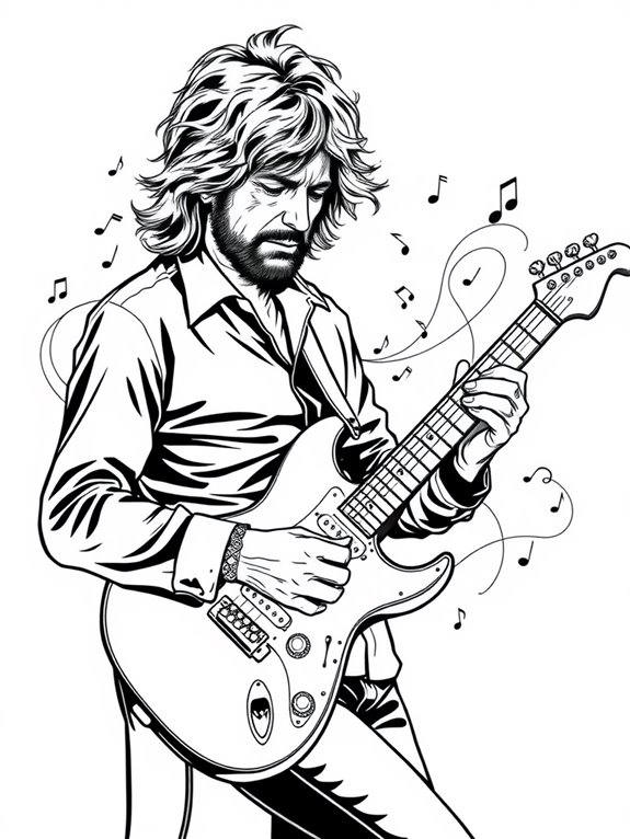 eric clapton coloring page