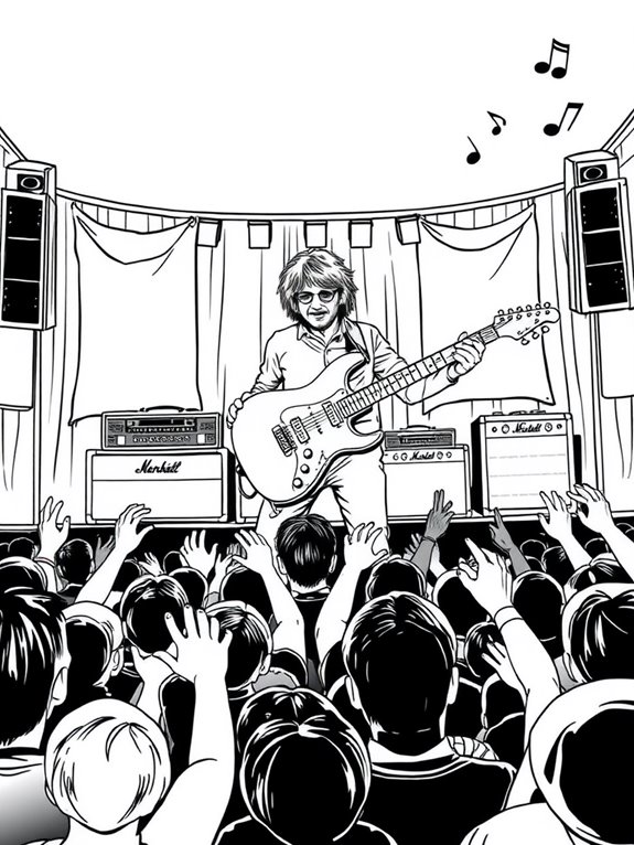 eric clapton concert coloring page