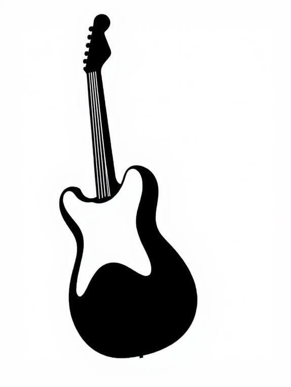 fender guitar outline illustration