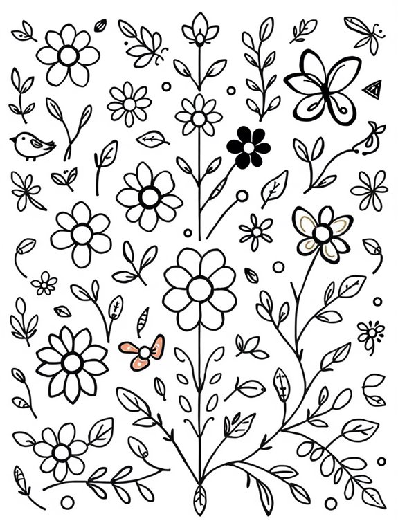 folk pattern coloring page