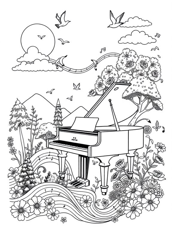 franz liszt coloring page