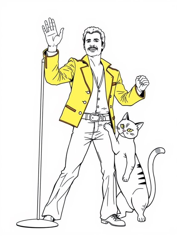 freddie mercury cat art