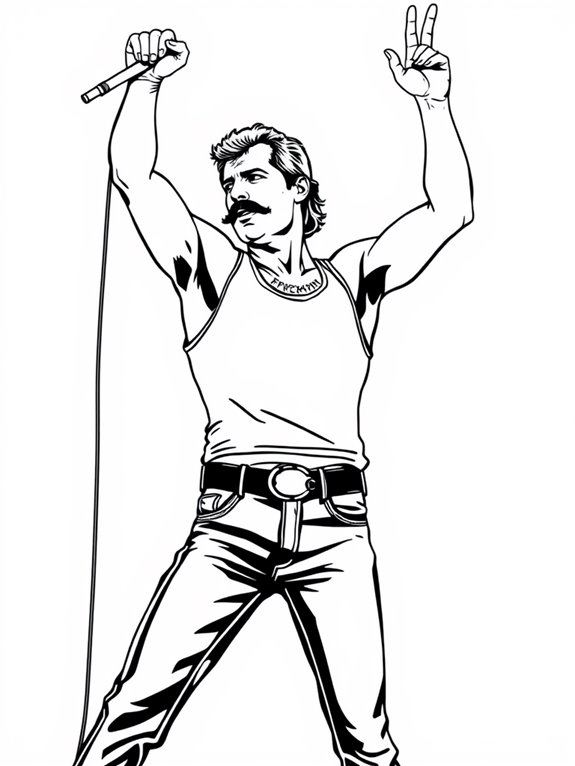 freddie mercury coloring page