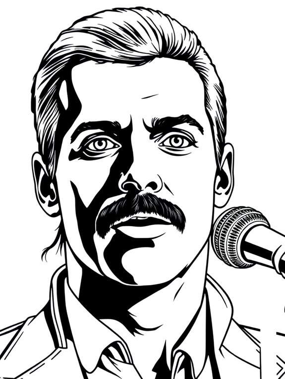 freddie mercury coloring page