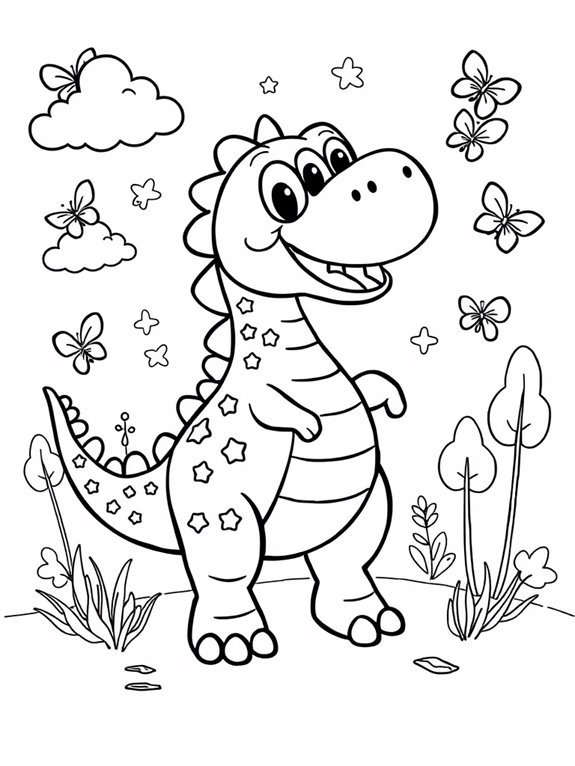 fun dinosaur coloring activity