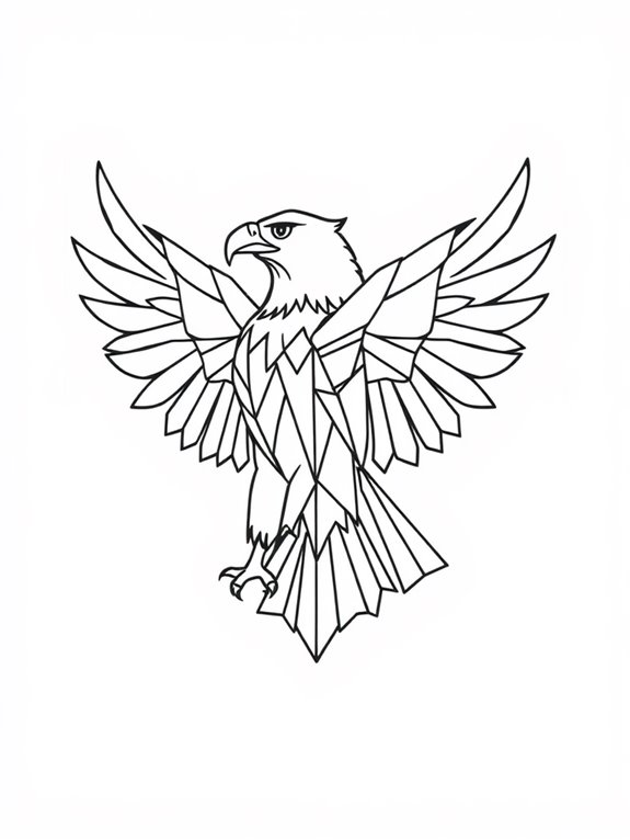 geometric design eagle illustration