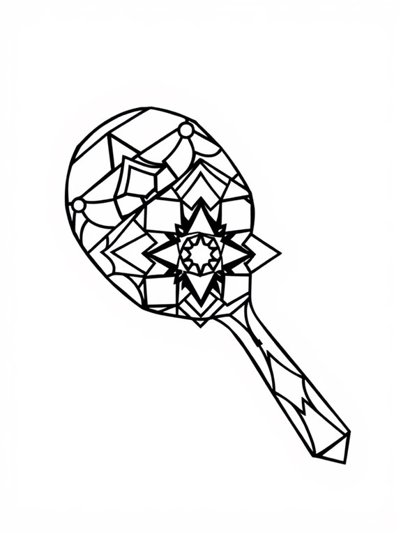 geometric maraca coloring activity