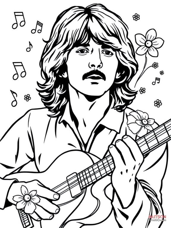 george harrison coloring activity