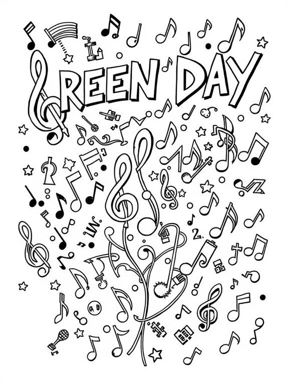 green day coloring page