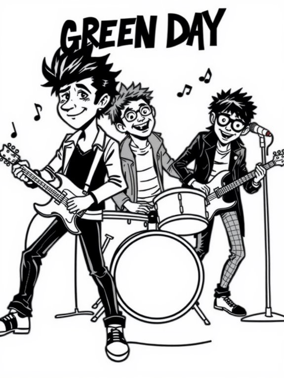 green day coloring page