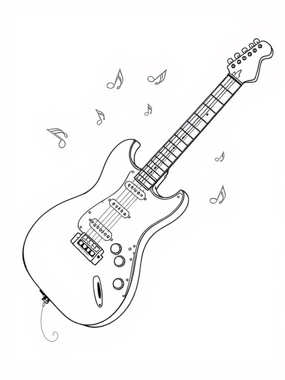 green day guitar illustration activity