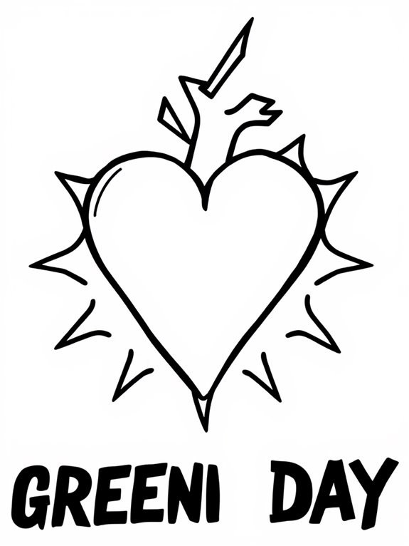 green day logo coloring page