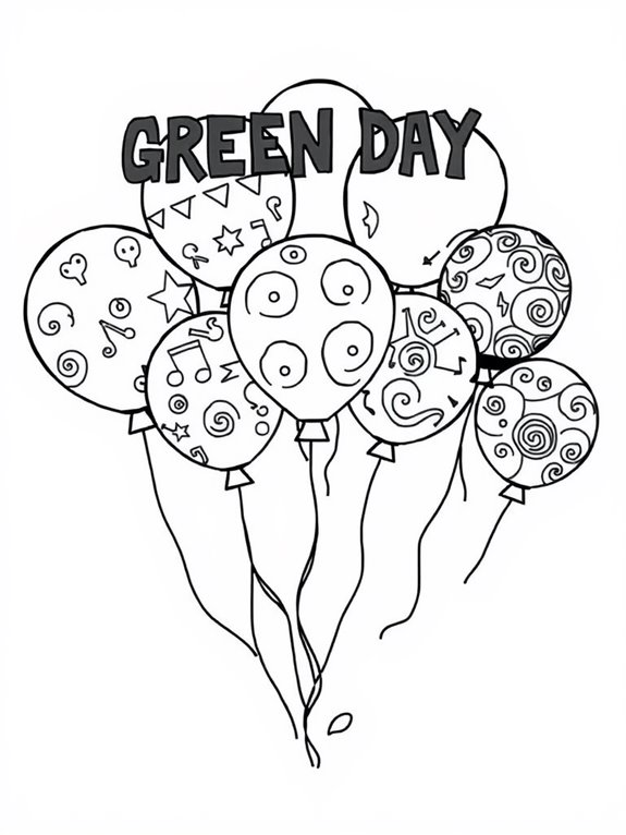 green day themed coloring page