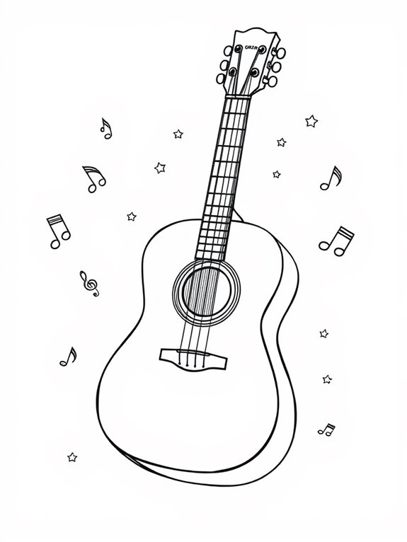 guitar themed art activity