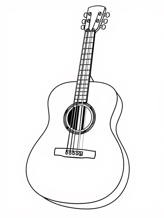 guitar themed coloring activity