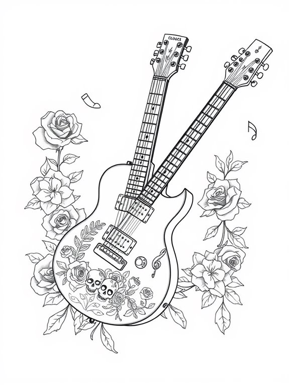 guns n roses coloring page