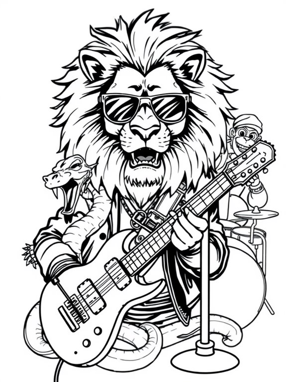 guns n roses coloring page