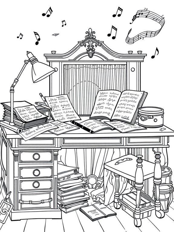 handel s coloring page design