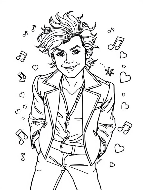 harry styles coloring page