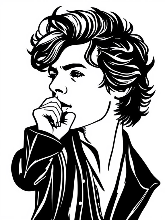 harry styles coloring page