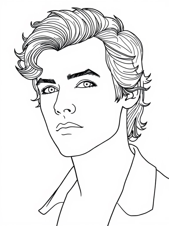 harry styles coloring page