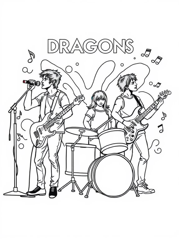 imagine dragons coloring page