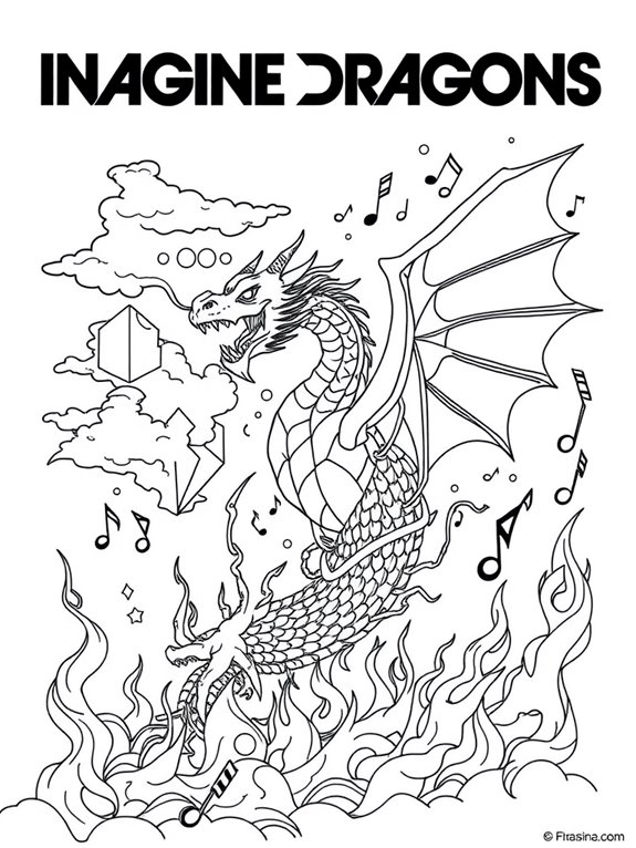 imagine dragons coloring page