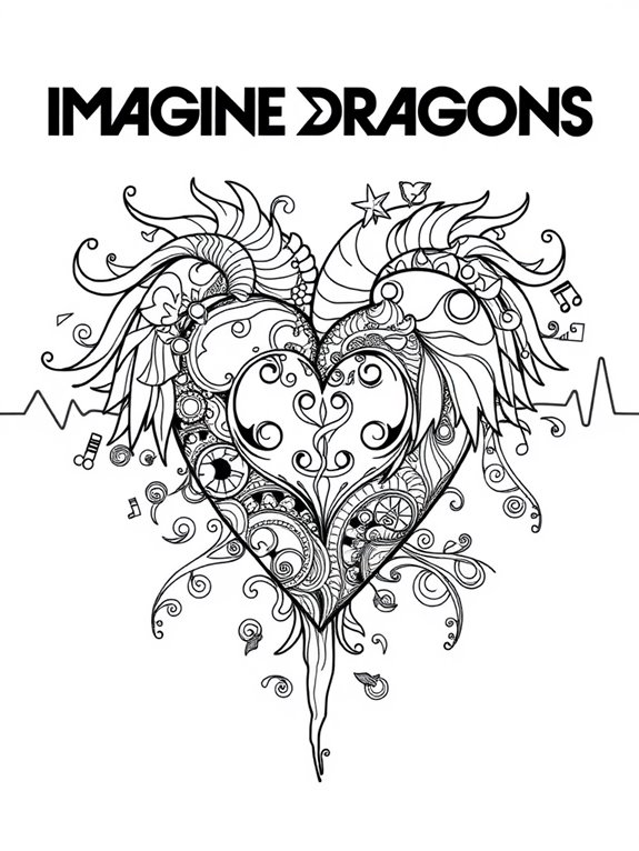 imagine dragons coloring page