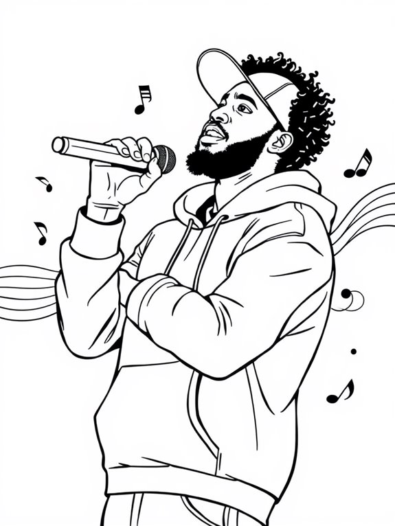 j cole coloring page activity