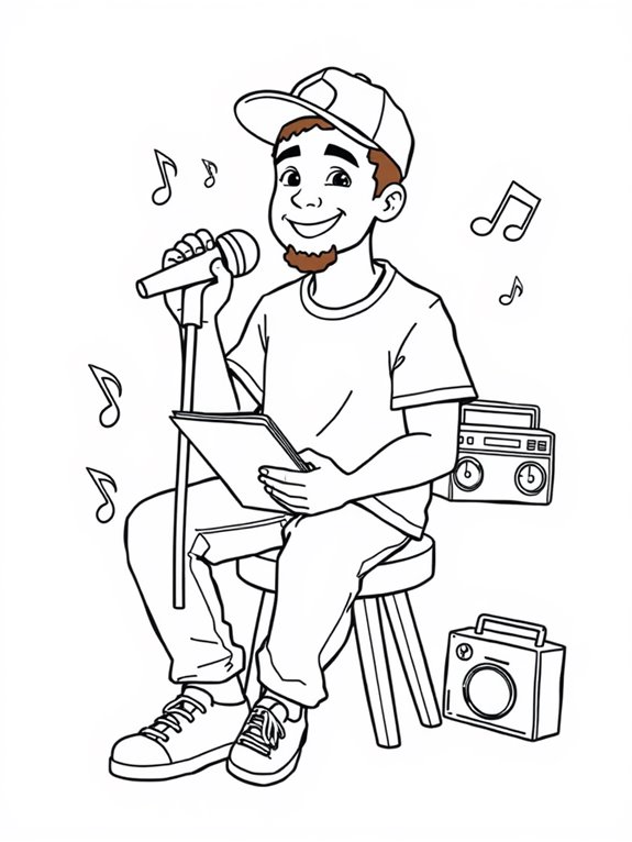 j cole coloring page art