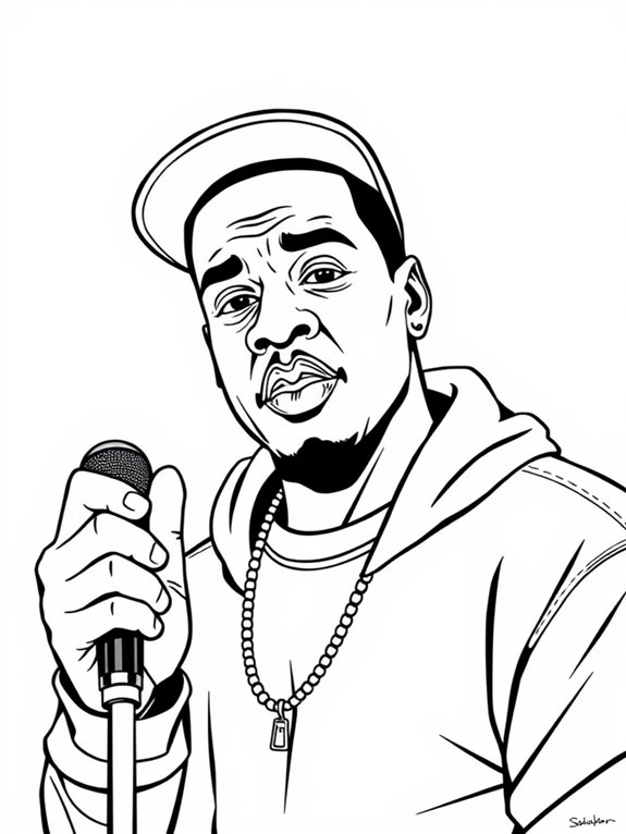 jay z microphone coloring page