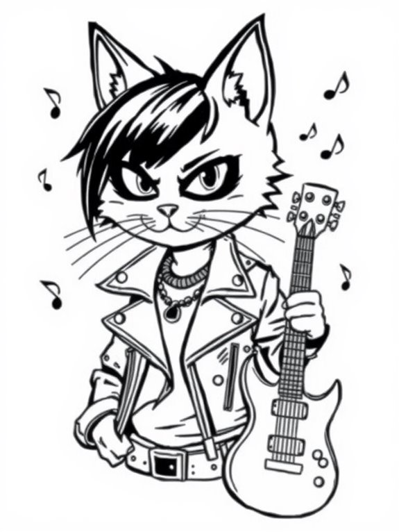 joan jett cat illustration