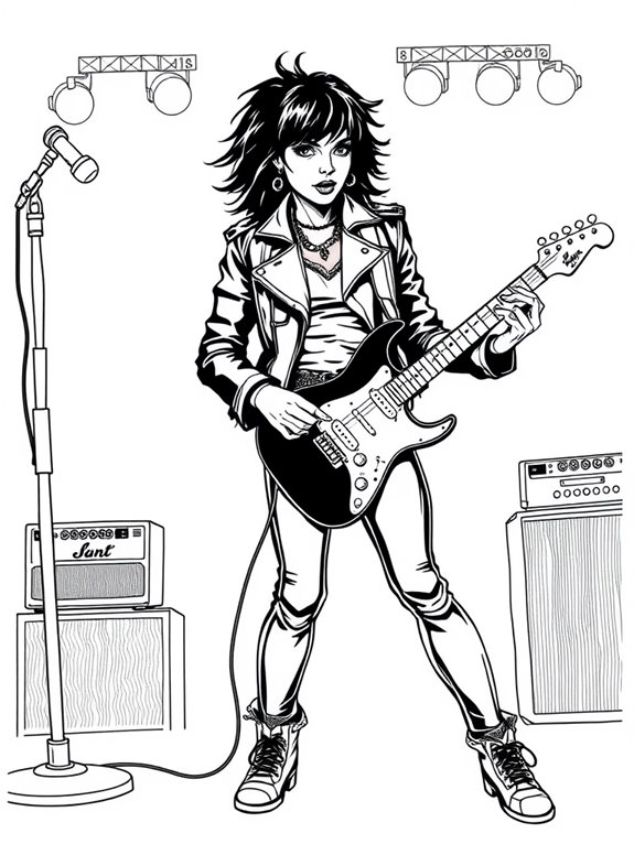 joan jett coloring page