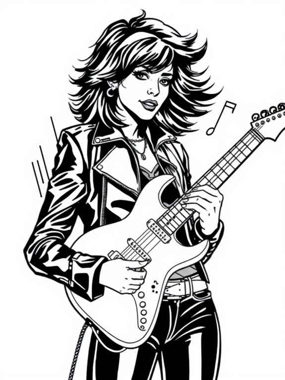 joan jett coloring page