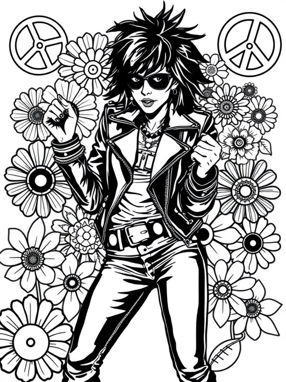 joan jett coloring page