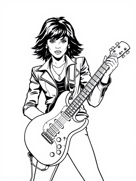 joan jett coloring page