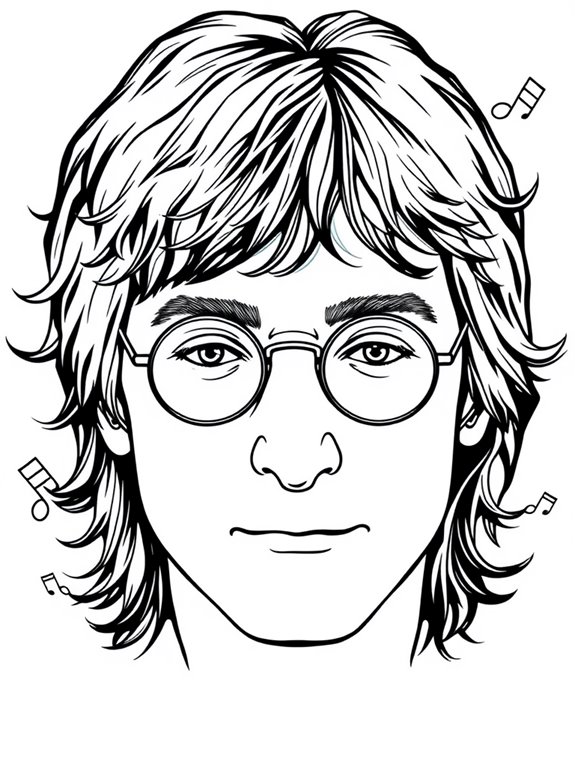 john lennon coloring activity