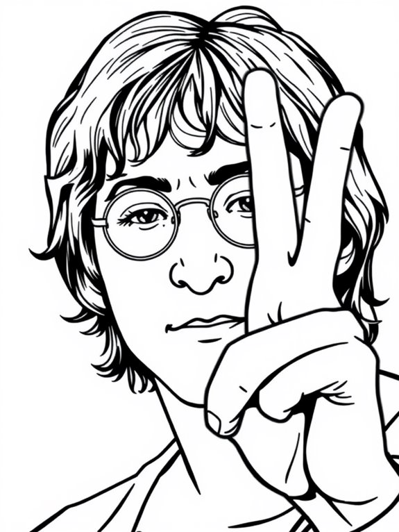 john lennon coloring page