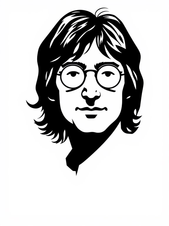 john lennon coloring page