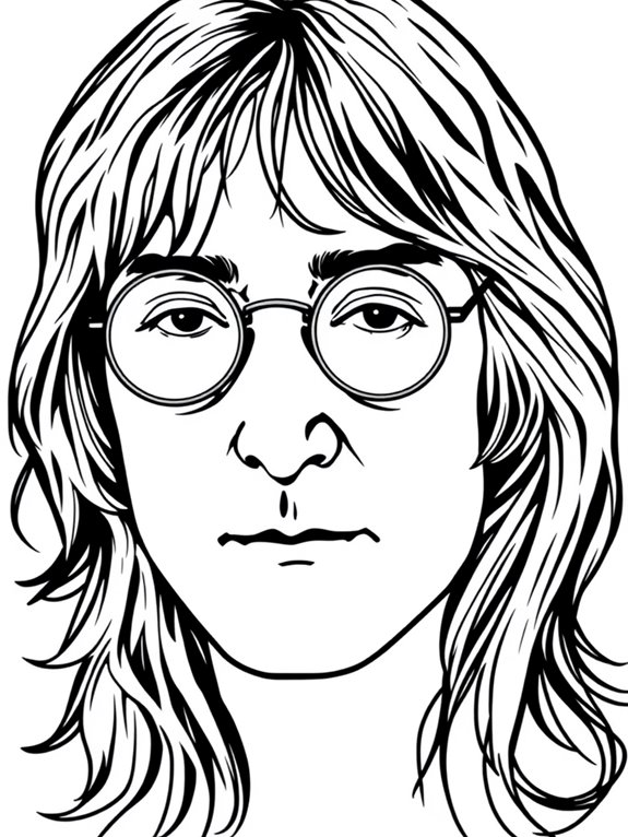 john lennon coloring page